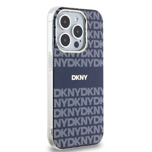 Original Case DKNY keménytok IML Mono & Stripe MagSafe DKHMP15XHRHSEB iPhone 15 Pro Max kék tok - 4