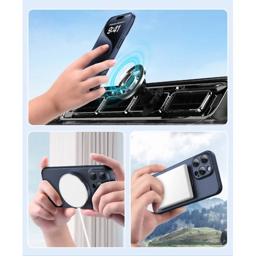 Tel Protect Magnetic Elipse tok iPhone 15 Plus szürke - 13