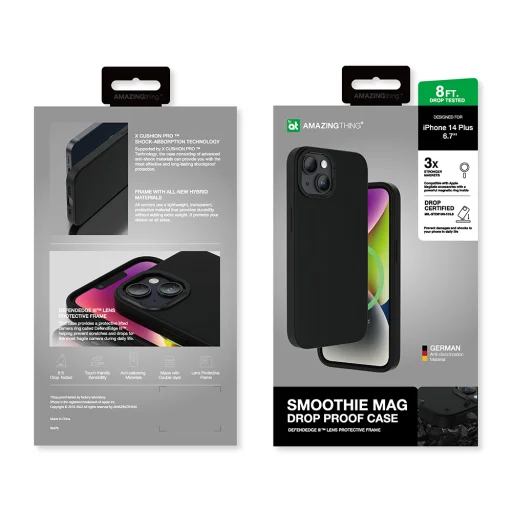 Amazing Thing Smoothie Magsafe tok 8FT IP146.7SMBK for iPhone 14 Plus fekete - 11