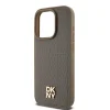 Original Case DKNY hardcase bőr Monogram mintás Fém Logó MagSafe DKHMP15XPSHRPSW tok iPhone 15 Pro Max barna - 6