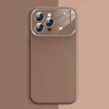 Soft Silicone Lens tok iPhone 15 Plus barna thumbnail