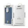 Original Case DKNY hardcase bőrtok monogram minta fém logó MagSafe DKHMP15LPSHRPSB iPhone 15 Pro kék tok thumbnail