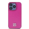 Eredeti Case DKNY kemény tok, Bőr Monogram Minta Fém Logó MagSafe DKHMP15LPSHRPSP iPhone 15 Pro rózsaszín tok thumbnail