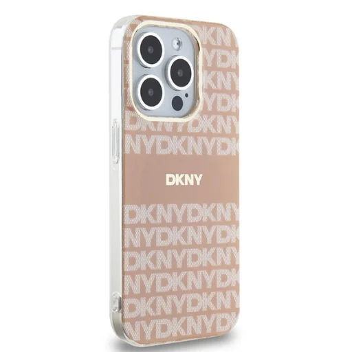 Eredeti DKNY keménytok IML Mono & Stripe MagSafe DKHMP13LHRHSEP iPhone 13 Pro/13 rózsaszín tok - 4