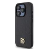 Original Case DKNY bőrtok Monogramminta Fém Logó MagSafe DKHMP15LPSHRPSK iPhone 15 Pro fekete tok thumbnail