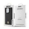 Original Case DKNY bőrtok Monogramminta Fém Logó MagSafe DKHMP15LPSHRPSK iPhone 15 Pro fekete tok thumbnail