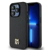 Original Case DKNY bőrtok Monogramminta Fém Logó MagSafe DKHMP15LPSHRPSK iPhone 15 Pro fekete tok