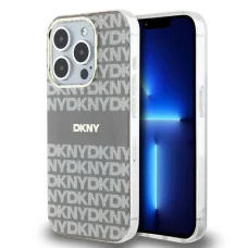 Original Case DKNY hardcase IML Mono & Stripe MagSafe DKHMP15LHRHSEE iPhone 15 Pro tok, beige