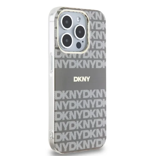 Original Case DKNY keménytok IML Mono & Stripe MagSafe DKHMP15XHRHSEE iPhone 15 Pro Max beige tok - 4
