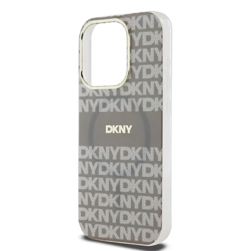 Original Case DKNY keménytok IML Mono & Stripe MagSafe DKHMP15XHRHSEE iPhone 15 Pro Max beige tok - 6