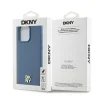 Original Case DKNY keménytok Bőr Monogramm Minta Fém Logó MagSafe DKHMP15XPSHRPSB iPhone 15 Pro Max tok kék - 8