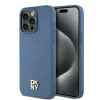 Original Case DKNY keménytok Bőr Monogramm Minta Fém Logó MagSafe DKHMP15XPSHRPSB iPhone 15 Pro Max tok kék