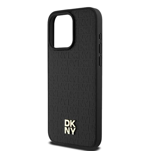 Original Case DKNY hardcase Leather Monogram Pattern Metal Logo MagSafe DKHMP15XPSHRPSK iPhone 15 Pro Max tok fekete - 6