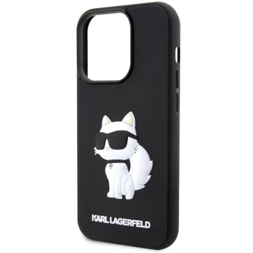 Eredeti Pouch KARL LAGERFELD hardcase Rubber Choupette 3D KLHCP14X3DRKHNK iPhone 14 Pro Max tok Fekete - 6