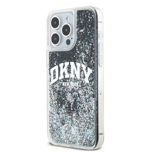 Eredeti DKNY kemény tok folyékony csillogás nagy logóval DKHCP13XLBNAEK iPhone 13 Pro Max fekete tok - 2