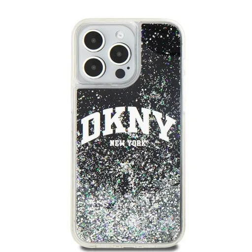 Eredeti DKNY kemény tok folyékony csillogás nagy logóval DKHCP13XLBNAEK iPhone 13 Pro Max fekete tok - 3