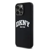Eredeti tok DKNY Liquid Silicone kemény tok Fehér Nyomtatott Logóval MagSafe DKHMP15XSNYACH iPhone 15 Pro Max fekete - 2