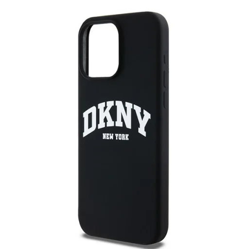 Eredeti DKNY keménytok folyékony szilikon fehér nyomtatott logó MagSafe DKHMP13XSNYACH iPhone 13 Pro Max fekete tok - 6