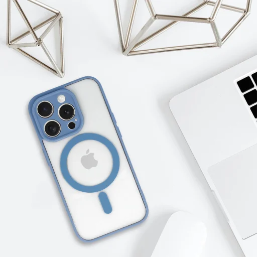 Akril színű Magsafe tok iPhone 13 Pro-hoz világoskék - 5