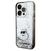 Original Pouch KARL LAGERFELD keménytok Liquid Glitter Choupette KLHCP14LLKCNSK iPhone 14 Pro tok Átlátszó thumbnail