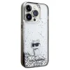Original Pouch KARL LAGERFELD keménytok Liquid Glitter Choupette KLHCP14LLKCNSK iPhone 14 Pro tok Átlátszó thumbnail