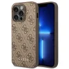 Original Case GUESS Hardcase 4G Metal Gold Logo GUHCP14LG4GFBR iPhone 14 Pro tok Barna thumbnail