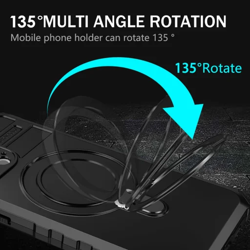 Tel Protect Armor Magsafe Metal Ring tok iPhone 15 Pro fekete - 10