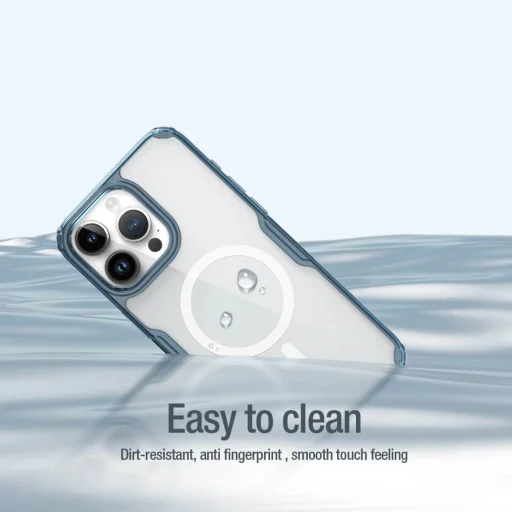 Nillkin Nature Pro Mágneses TPU Tok iPhone 14 Pro készülékhez átlátszó-kék - 10