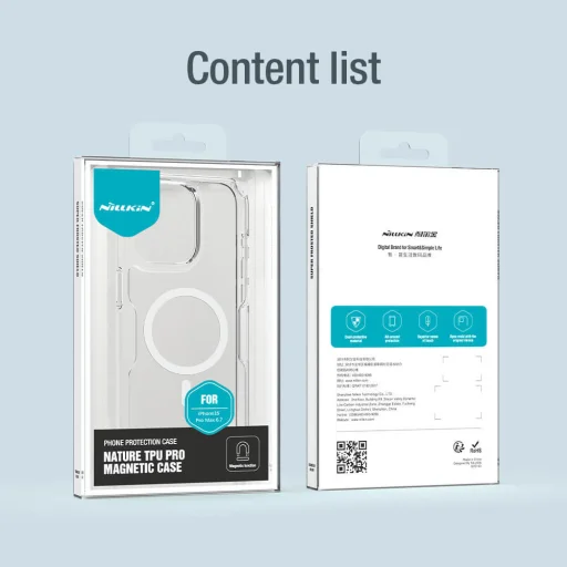 Nillkin Nature Pro Mágneses TPU Tok iPhone 14 Pro készülékhez átlátszó-kék - 13