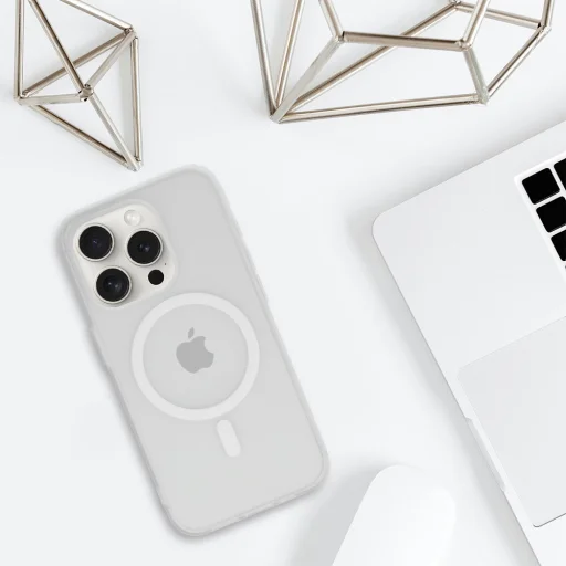 Liavec Warframe Magsafe Series iPhone 15 Plus tok fehér - 6