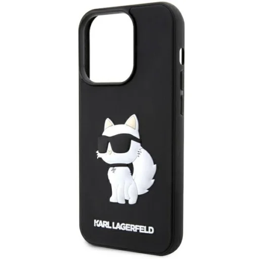 Original Pouch KARL LAGERFELD hardcase Rubber Choupette 3D KLHCP14L3DRKHNK tok iPhone 14 Pro készülékhez fekete - 6
