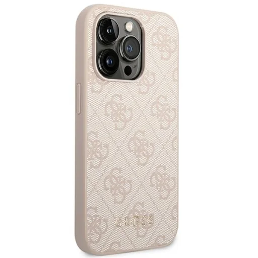 Original Case GUESS Hardcase 4G Metal Gold Logo GUHCP14LG4GFPI for iPhone 14 Pro Pink tok - 4