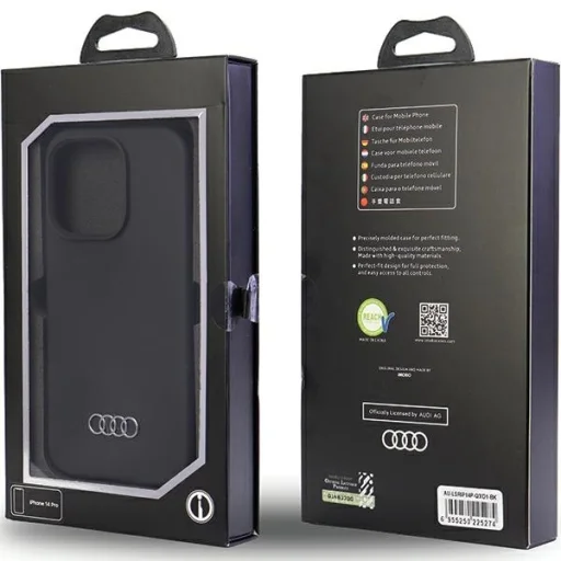  iPhone 14 Pro Fekete Eredeti AUDI Hardcase Szilikon Tok AU-LSRIP14P-Q3/D1-BK - 6