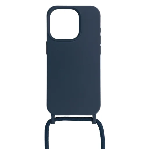Strap szilikon tok iPhone 15 Plus design 1 sötétkék - 2
