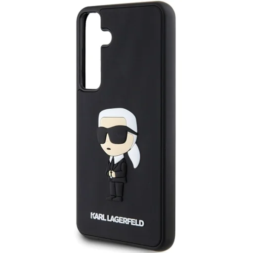 Eredeti Pouch KARL LAGERFELD kemény tok 3D Rubber Ikonik KLHCS24S3DRKINK Samsung Galaxy S24 fekete tok - 6