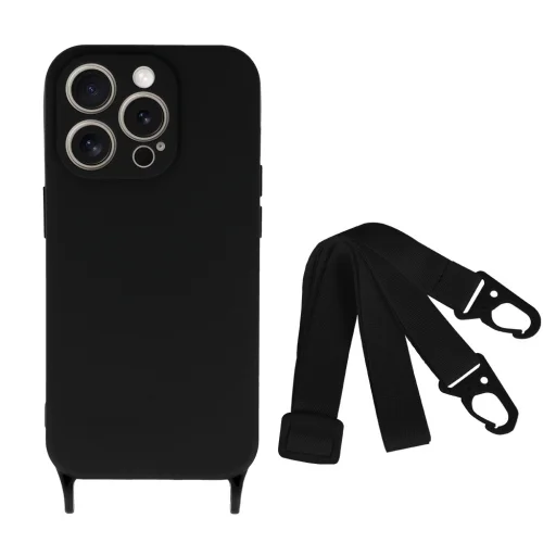 Strap Szilikon Tok iPhone 13-hoz design 2 fekete - 2