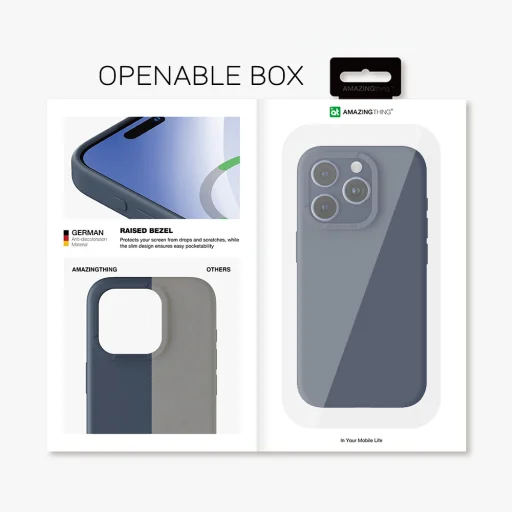 Amazing Thing Smoothie Magsafe tok 8FT IP156.7PSMBU iPhone 15 Pro Max sötétkék - 10