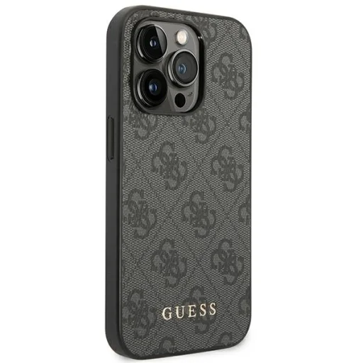 Original Case GUESS Hardcase 4G Metal Gold Logo GUHCP14LG4GFGR tok iPhone 14 Pro szürke - 4