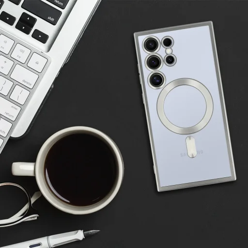 Metallic Magsafe tok Samsung Galaxy S24 Ezüst - 7