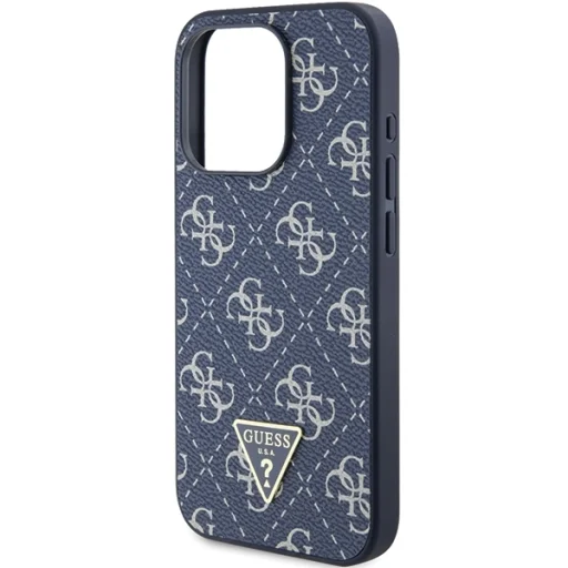 Original Case GUESS kemény tok 4G Triangle Metal Logo GUHCP15LPG4GPB iPhone 15 Pro kék tok - 6