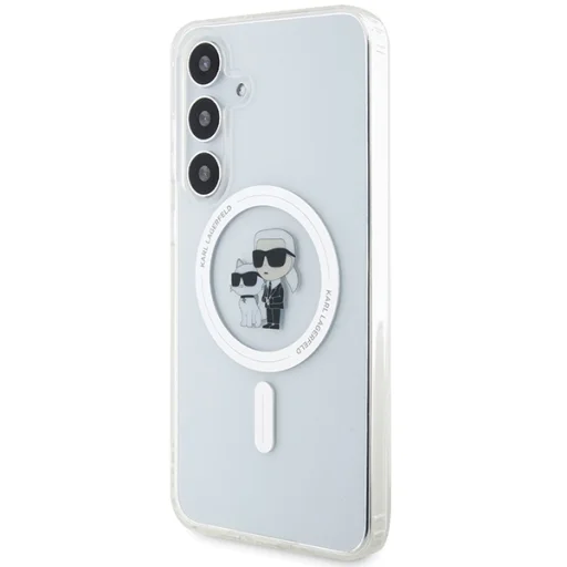 Eredeti Pouch KARL LAGERFELD keménytok IML Karl&Choupette MagSafe KLHMS24SHGKCNOT Samsung Galaxy S24 tok átlátszó - 2