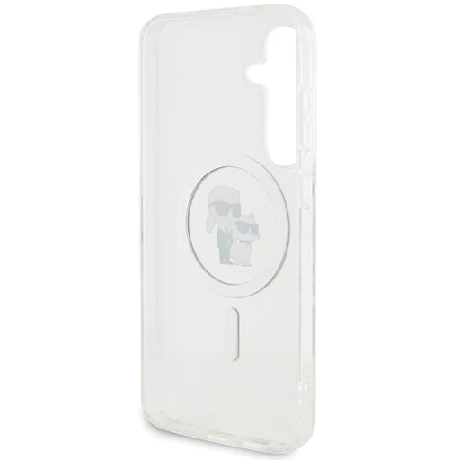 Eredeti Pouch KARL LAGERFELD keménytok IML Karl&Choupette MagSafe KLHMS24SHGKCNOT Samsung Galaxy S24 tok átlátszó - 7