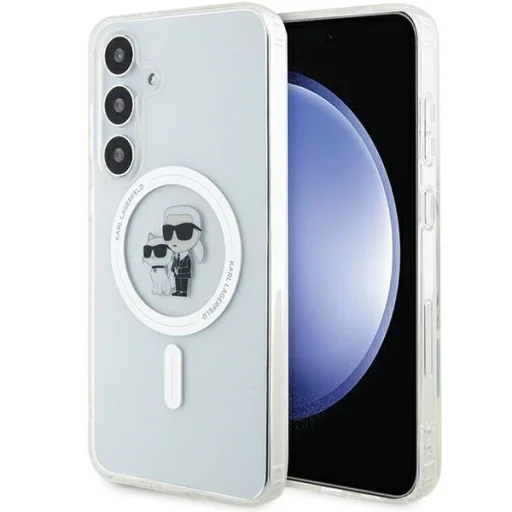 Eredeti Pouch KARL LAGERFELD keménytok IML Karl&Choupette MagSafe KLHMS24SHGKCNOT Samsung Galaxy S24 tok átlátszó - 1