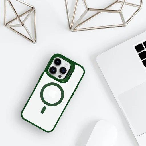 Tel Protect Kickstand Magsafe tok iPhone 13 Pro Max zöld - 6