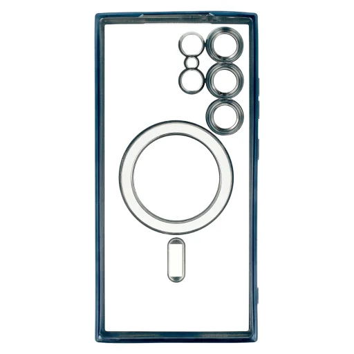 Kék Metallic Magsafe tok Samsung Galaxy S22 Plus tok - 5