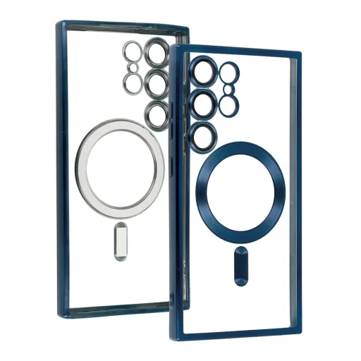 Kék Metallic Magsafe tok Samsung Galaxy S22 Plus tok - 6