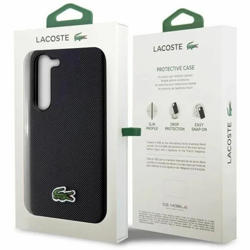  Samsung Galaxy S24 Fekete LACOSTE hardcase Iconic Petit Pique MagSafe LCHMS24SPVCK tok - 4