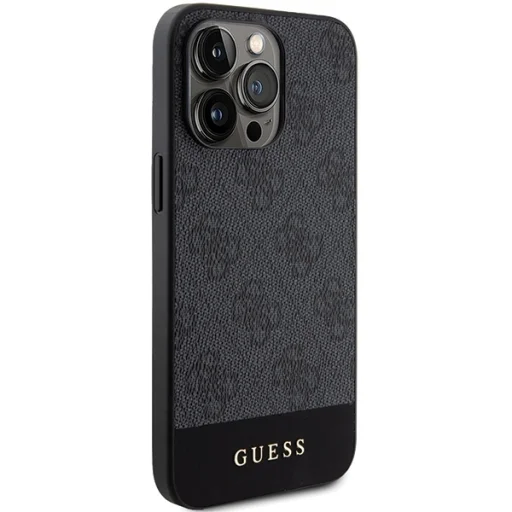 Original Case GUESS hardcase 4G Stripe Collection GUHCP15XG4GLGR iPhone 15 Pro Max tok szürke - 4
