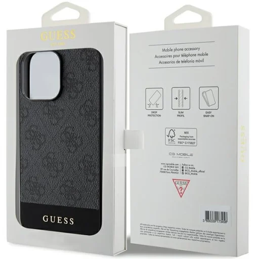 Original Case GUESS hardcase 4G Stripe Collection GUHCP15XG4GLGR iPhone 15 Pro Max tok szürke - 8