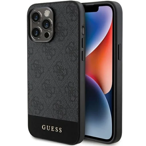 Original Case GUESS hardcase 4G Stripe Collection GUHCP15XG4GLGR iPhone 15 Pro Max tok szürke - 1
